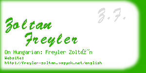 zoltan freyler business card